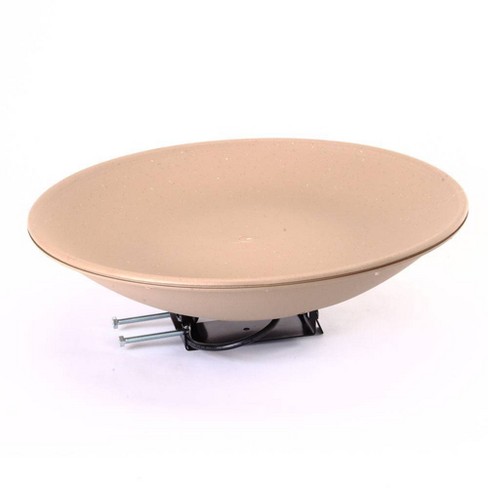 Birds Choice 2" Heated Bird Bath Bowl & Deck Mount Bracket Beige - image 1 of 3