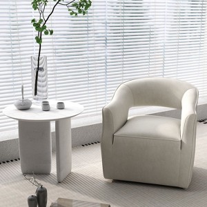 SEYNAR Modern Glam Velvet 360 Degree Swivel Open-Back Accent Armchair - 1 of 4