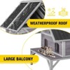 Aivituvin Wooden Outdoor Cat House | Metal Roof-AIR7034 - 3 of 4