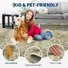 homfan Runner Rug Washable Kitchen Runner Rug Vintage Floral Distressed Carpet Stain Resistant Throw Carpet with Non-Slip Backing Low Pile Floor Cover - 4 of 4