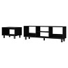 NicBex Coffee Tables for Living Room Modern Coffee Table and TV Stand Set of 2 Both with Sturdy Steel Legs, Black - 4 of 4