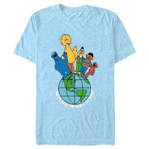 Men's Sesame Street Friends Make the World Go Round T-Shirt - 1 of 4
