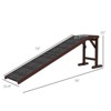 VisioGear Dog Ramp for Bed, Pet Ramp for Dogs with Non-Slip Carpet and Top Platform, Brown, 74"*16"*25" - 3 of 4
