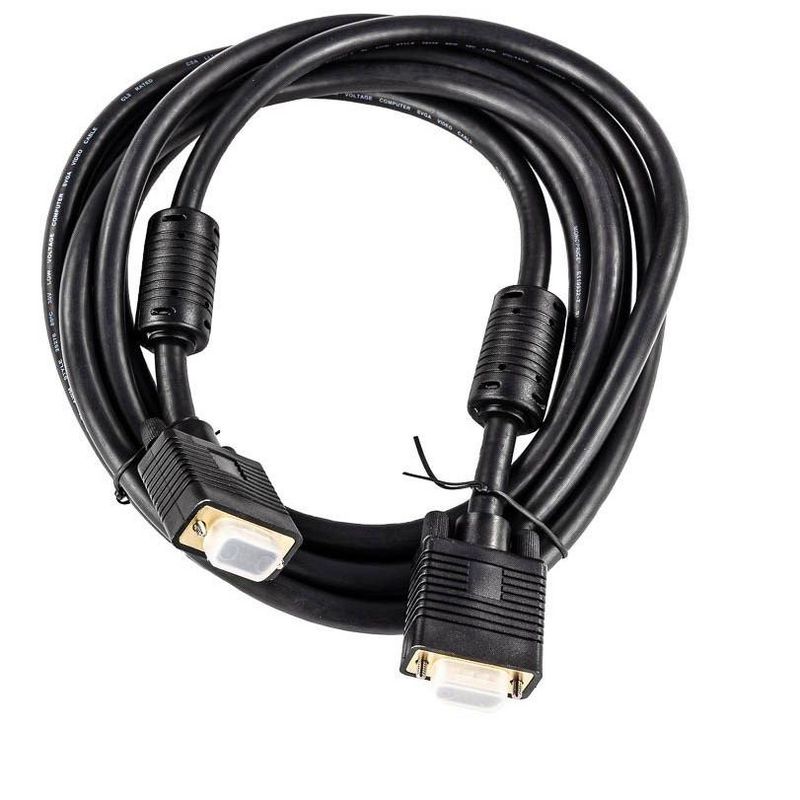 Monoprice Super VGA Cable - 10 Feet - Black | Male to Male Monitor Cable with Ferrite Cores (Gold Plated), 4 of 6