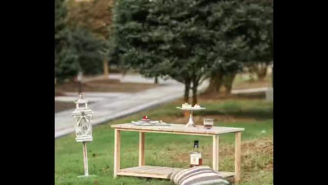 Solid Reclaimed Fir Wood Natural Accent Table - Patio Festival, 2 of 7, play video
