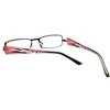 Calabria 845 Designer Women Rectangle Techno Reading Glasses with Hard Case 53mm - 4 of 4