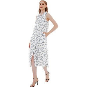 Anna-Kaci Women's Classic Button-Down Collar Denim Shirt Dress for Everyday Looks - 1 of 4