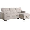 CAVINAS Modern Modular Sectional Sofa, Upholstered Pull out Sectional Sofa with Chaise, L-Shaped Compressed Sofa for Living Room with Storage - 4 of 4