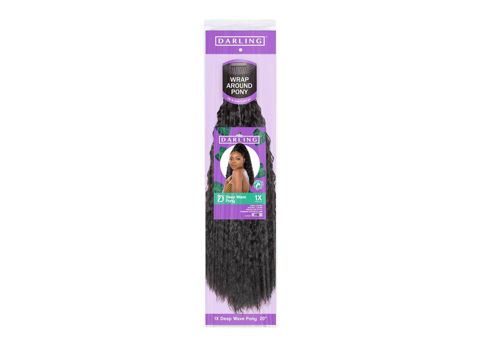 Darling Deep Wave Ponytail Hair Extension 1B