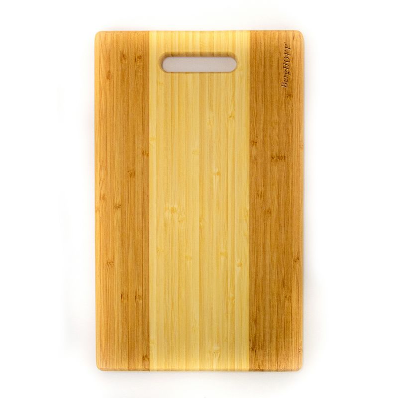 BergHOFF Bamboo Rectangle Cutting Board, Two-tone with Handle, 14.2"x8.7"x0.7", 1 of 4