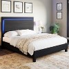 AMERLIFE Bed Frame with 47" Wood Headboard and LED Lights - 4 of 4