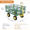 COZONY Multiple sizes Heavy Duty Steel Garden Cart, 500/900/1200/1400 lbs Capacity, 3-in-1 Utility Wagon with Removable Mesh Sides, Rotating Handle - 2 of 4