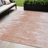 Terra Cotta Salmon And Copper Abstract Washable Indoor Outdoor Area Rug - 2 of 4