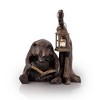 SPI Home Booklover Bear Garden Lantern – 19.5” Metal Candleholder, Freestanding Whimsical Outdoor Decor for Patio, Porch, or Garden - 2 of 4