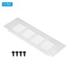 Unique Bargains Aluminum Rectangle with Mounting Screw Cabinet Air Vent Cover 2 Pcs - 3 of 4