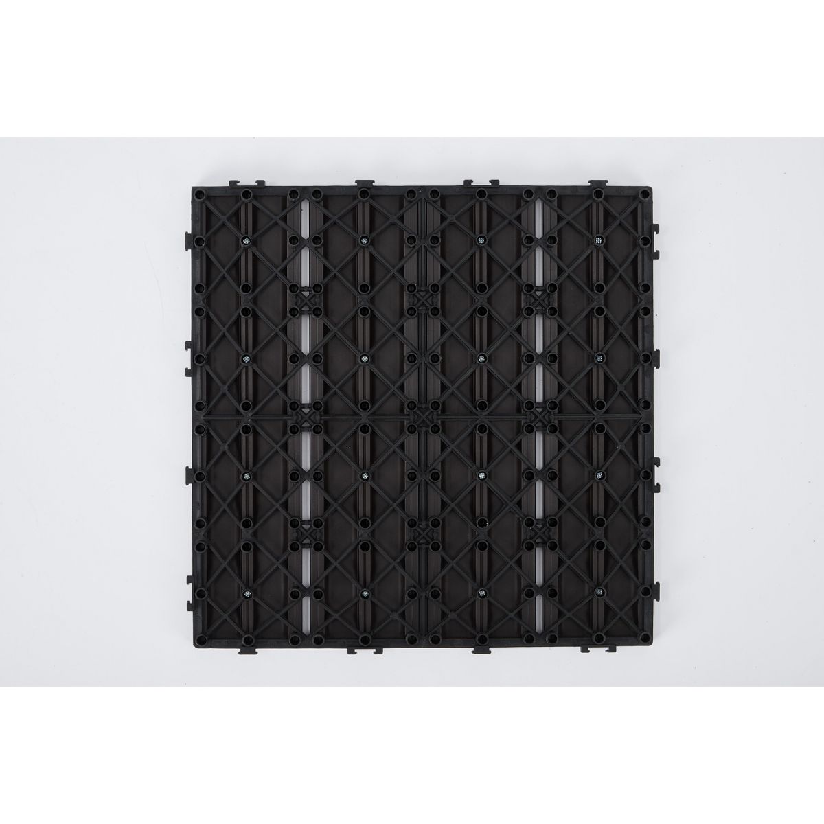 Grooved Interlocking Composite Deck Tiles, Snap-In Outdoor Patio Flooring Tiles for Balcony, Backyard & Walkway Renovation - thumbnail 7