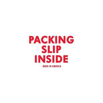 Tape Logic Labels "Packing Slip Inside" 2" x 4" Red/White 500/Roll SCL250