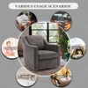 Lirago Gray 360 degrees Swivel Accent Chair Upholstered Fabric Leisure Armchair with Lumbar Pillow for Living Room 30.00 inch x34.20 inch x32.30 inch - 3 of 4