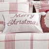 Peppermint Plaid Merry Christmas Pillow 14x18 - 3 of 4