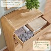 SinCiDo Modern 45" Tall Vertical Dresser with 5 Drawer Dresser,Curved Profile Designed with Natural Texture for Bedroom,Living Room - 4 of 4