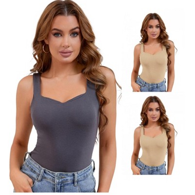 2 light brown 1 dark grey