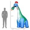 11ft Inflatable Christmas Dinosaur with Tree, Outdoor Lighted Holiday Blow-Up Yard Decoration with LED Lights, Stakes & Ropes - 3 of 4