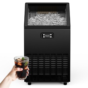 EUHOMY Commercial Ice Maker, Stainless Steel, Under Counter ice Machine with Multi-function control panel,100 Lbs/Day, 33 Lbs Capacity, Black - 1 of 4