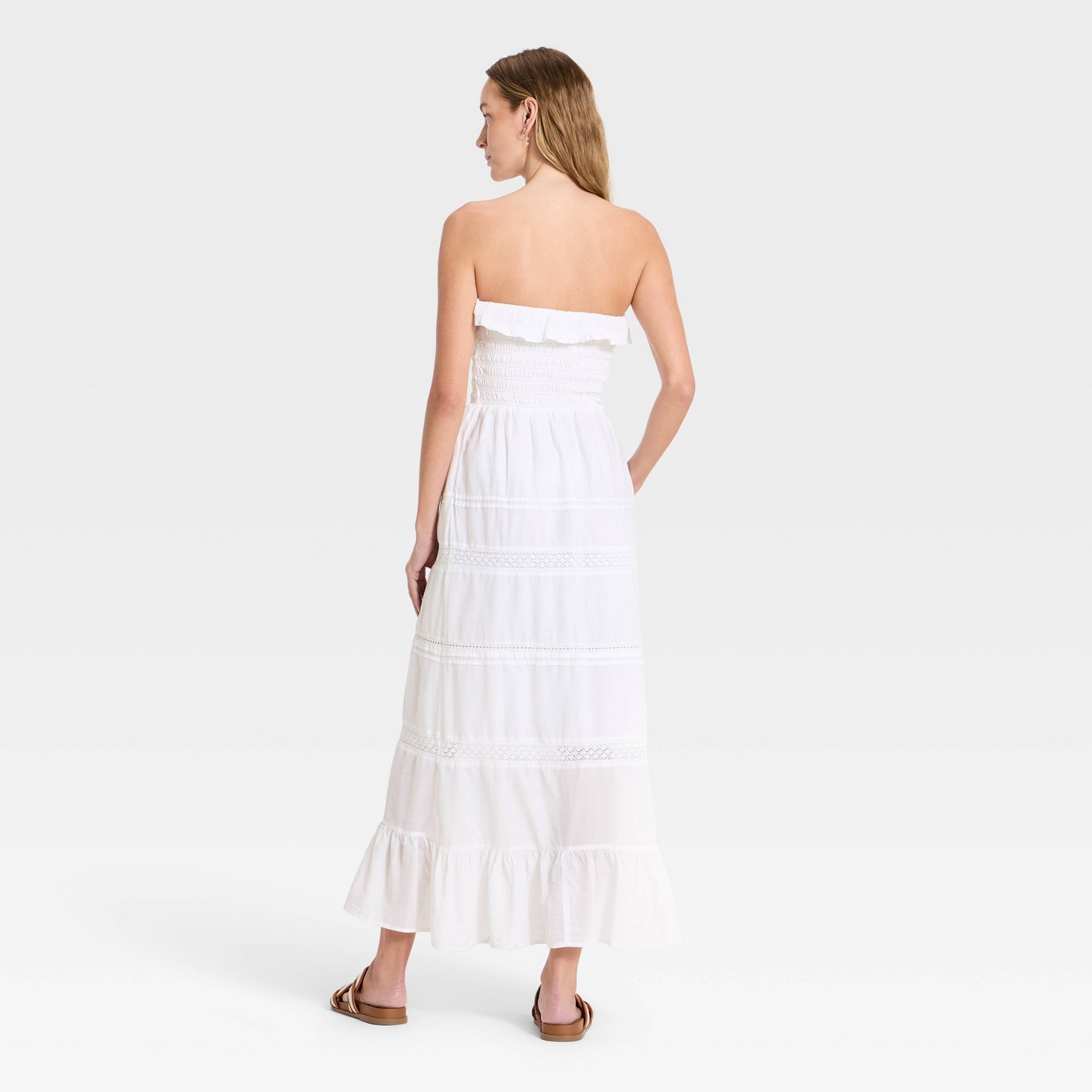 Женское платье Universal Thread Cotton Maxi Pullover Sundress, цвет: Белый — фото 2