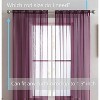 HLC.ME Sheer Voile Transparent Window Treatment Rod Pocket Curtain Panels - Set of 2 - 2 of 4