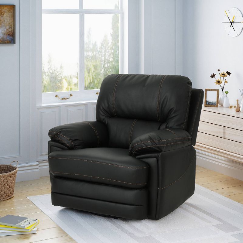 Elodie Leather Swivel Power Recliner - Christopher Knight Home, 3 of 8