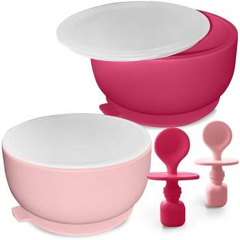 Prespoons baby learning silicone BLW pink Sensbaby - 2 Stages
