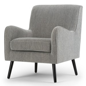 Stanley Mid Century Arm Chair Gray Tweed Fabric - Wyndenhall