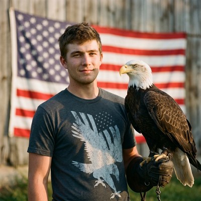 Мужские футболки Crazy Dog T-Shirts, Inc. Mens Flag Into Eagle Funny T shirts American Flag Tees Novelty are Proud of Vintage USA T shirt - Crazy Dog Men's T Shirt For Fourth Of July Dark Grey — фото 2