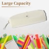 Unique Bargains Leather Style Pencil Pouch with Large Capacity for Office Supplies 1 Pc - 3 of 4