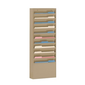 Durham Wide-Pocket Vertical Literature Racks 11 Pocket Tan 405-75 - 1 of 1