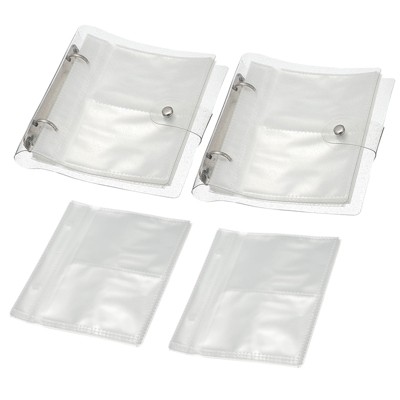 Unique Bargains PU Material Waterproof Refillable Double-Sided Photo Album with 200 Pockets 2 Pcs