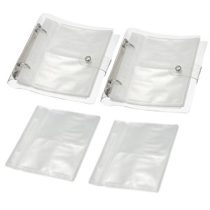 Unique Bargains PU Material Waterproof Refillable Double-Sided Photo Album with 200 Pockets 2 Pcs - 1 of 3