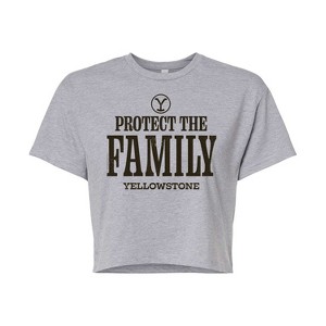 Women's - Yellowstone - We Are Family Y Brand Cropped Graphic T-Shirt - 1 of 4