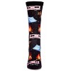 Memoi Happy Camper Bamboo Blend Crew Socks Black 9-11 - 2 of 4
