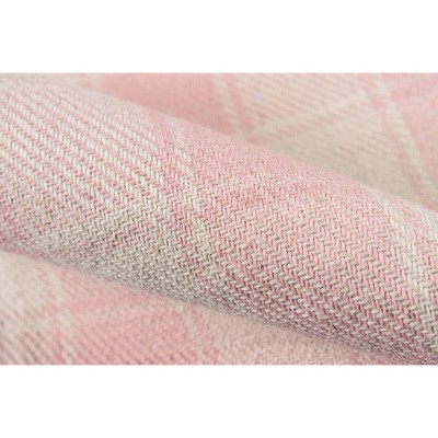 Handmade Marlborough Pink Wool Plaid 3'6" x 5'6" Area Rug