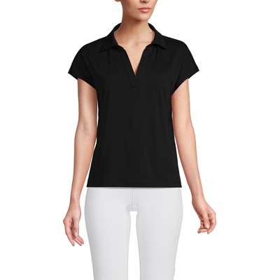 Lands' End Women's Supima Johnny Collar Polo