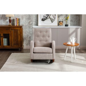 CAVINAS Rocking Chair with High Back Modern Armchair Lounge Chair with Fabric Padded Seat for Bedroom, Living Room - 1 of 4