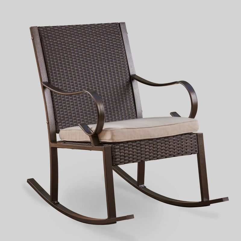 Harmony Wicker Patio Rocking Chair - Christopher Knight Home, 1 of 8