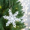 NAYSAYE Party Decoration and Accessories Set of 6 Iron Snowflake Hanging Ornament for Holiday Celebration and Christmas, White, 6.3"*1.8"*6.7" - 2 of 4