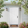 Lirago 2 Panel Plank Arch Top Fiberglass Front Doors 36  inch  x 80  inch  Left Hand Inswing White Wooden Grain Finish with Door Jamb - 4 of 4