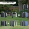 Costway Outdoor Storage Shed Extension Kit for 7/9.1/11.2 ft Shed Width Grey - 3 of 4