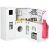 Infurnic Play Food and Toy Kitchens Corner Kitchen Sound Effects and Countertop Space, Food Toys, Kids Kitchen, Ages 3-6, White, 33.00"*36.80"*33.50" - 3 of 4