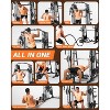 Home Gym All in One, 2200LBS Squat Rack Power Cage with Smith Bar, LAT Pull-Down, Cable Systems, Leg Hold-Down and More Attachments - 3 of 4