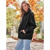 Women's Oversized Leather Jackets Plus Size Faux Suede Jackets Fall Fashion Motorcycle Bomber Coats Long Sleeve Winter Outfits - 3 of 4