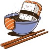 Junior's Design By Humans Sushi Bath Time By FernandoSala T-Shirt - 2 of 3